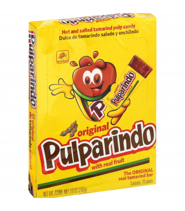 Pulparindo Tamarind Flavored Candy (20 bars) 14 g