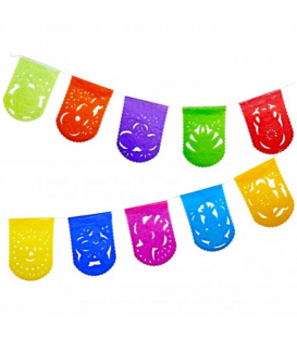 Papel picado mini para decoración 170x14cm