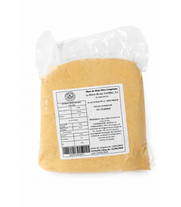 Masa de Maíz Congelada 1kg "Solo de venta en Madrid dentro de la M-50 y Barcelona capital"