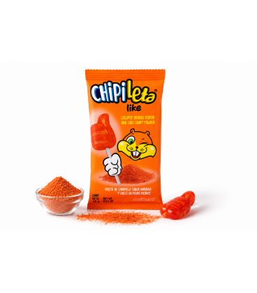 Chipileta (paleta naranja con polvo dulce picante)18g.