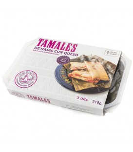 Tamales de queso con rajas (bandeja con 3  unidades)