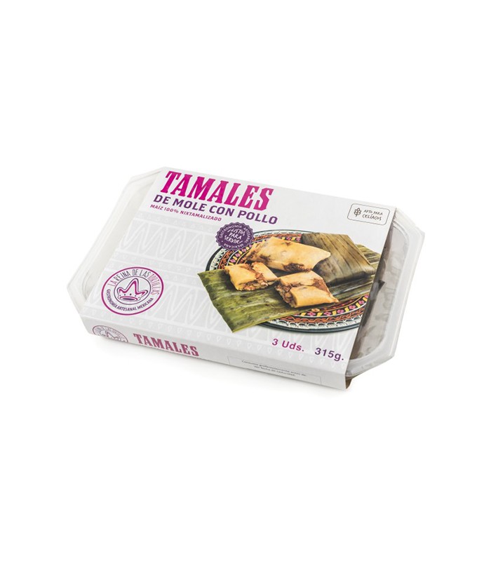 Tamales With Chicken Mole Pack Of 3 La Reina De Las Tortillas S L
