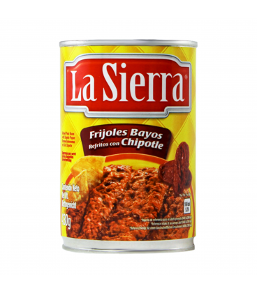 Frijoles Bayos Refritos con Chipotle La Sierra 430g