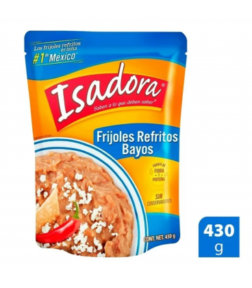 Frijoles bayos refritos Isadora  430g bolsa