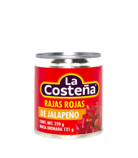 La Costeña Sliced Red Jalapeño Chilies 220g