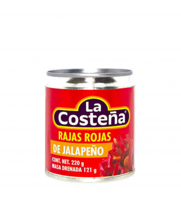 La Costeña Sliced Red Jalapeño Chilies 220g