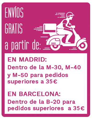 Envíos gratis en Madrid y Barcelona a partir de 35€